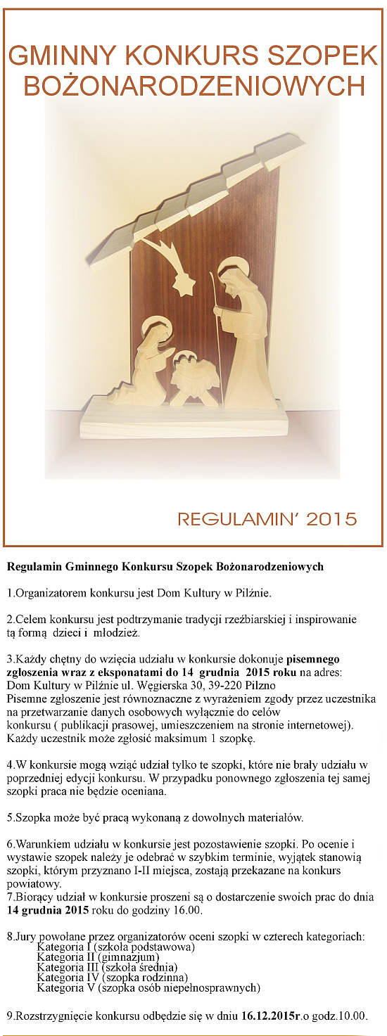 Gminny Konkurs Szopek Bożonarodzeniowych 2015